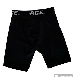 ACE Compression Boxer Shorts Baseball Football Lacrosse Black Boys Youth S/M